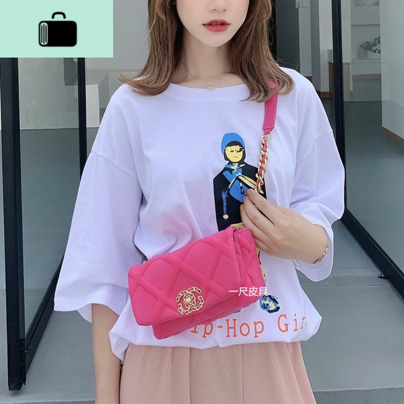 2020新款香芋紫链条腰包菱格迷你小包单肩斜跨胸包仙女包休闲时尚NEW LAKE女斜挎包