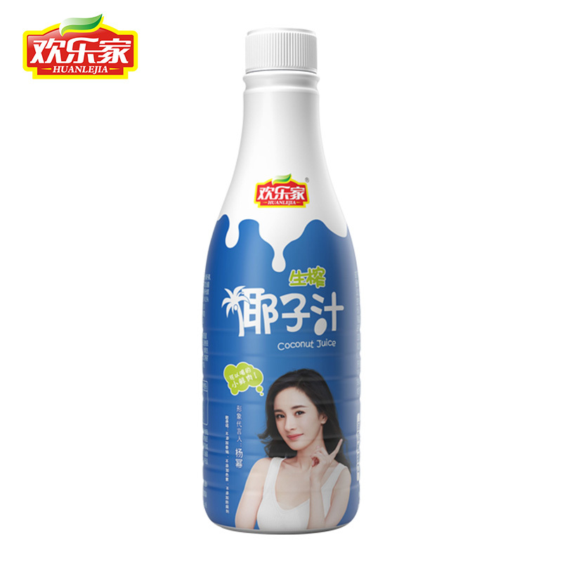 欢乐家椰汁 生榨椰子汁1L*6瓶 果肉型植物蛋白饮料