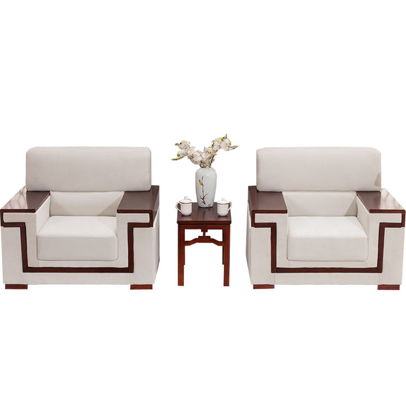 锦北接待沙发会议沙发商务洽谈沙发新中式大会堂会客沙发 A款组合高清大图