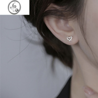 JiMiPT950铂金耳钉女爱心耳环白金耳饰轻奢小众设计高级感耳坠送女友