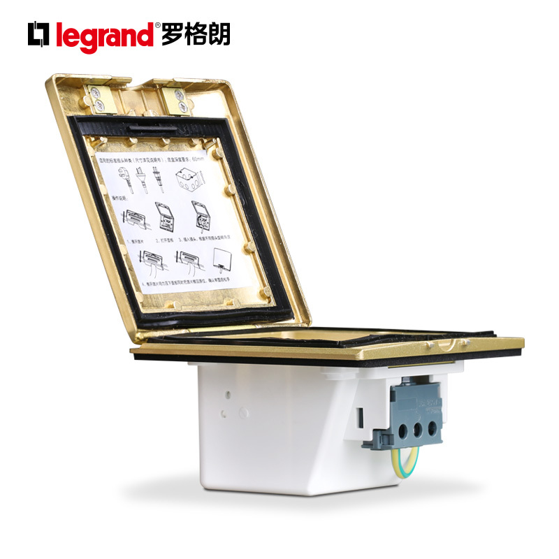 罗格朗(Legrand)地插座官方旗舰店TCL全铜防水无阻尼5五孔家用隐藏式地板地面地扦插座