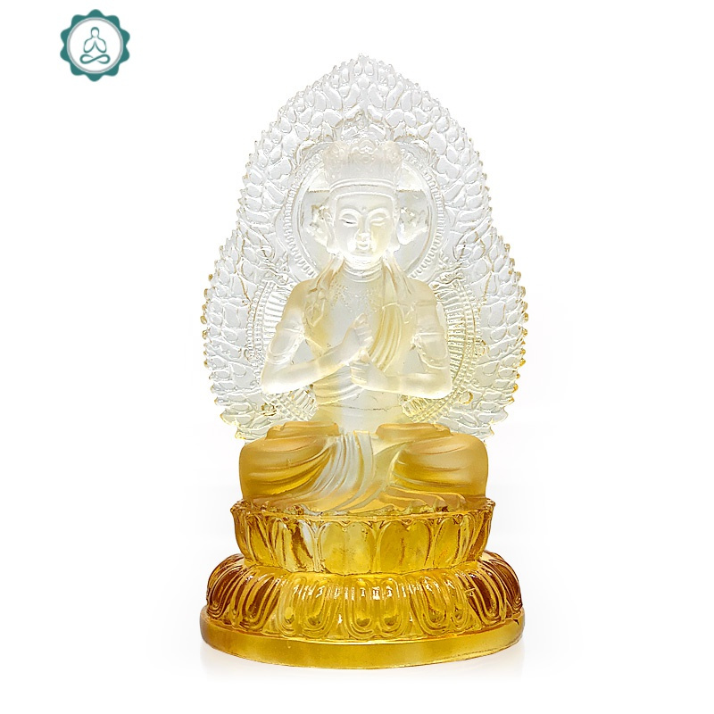 文殊普贤大势至观音水晶琉璃菩萨佛像汽车车内摆件车载饰品 封后 不动尊菩萨
