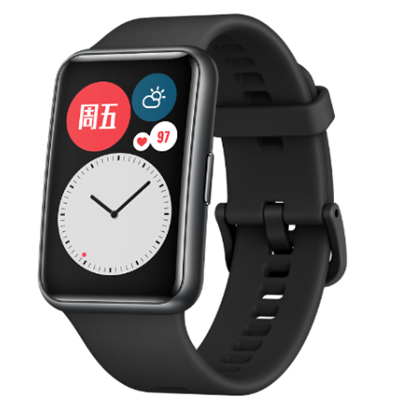 HUAWEI WATCH FIT(曜石黑) 智能运动手表 心率睡眠血氧监测 单个价