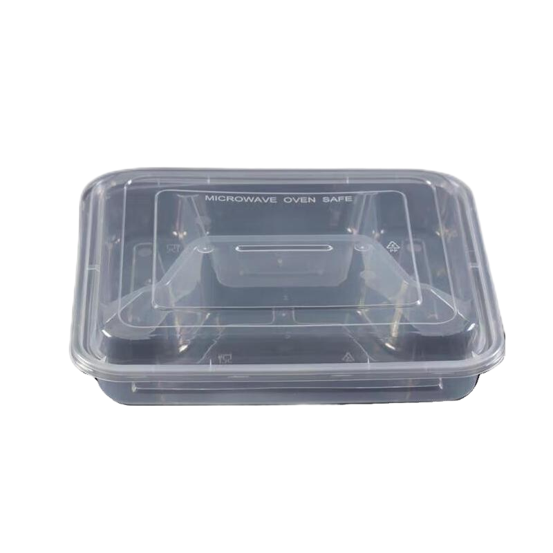 先互丁 一次性分体四格餐盒饭盒 1000ml(150个)箱高清大图