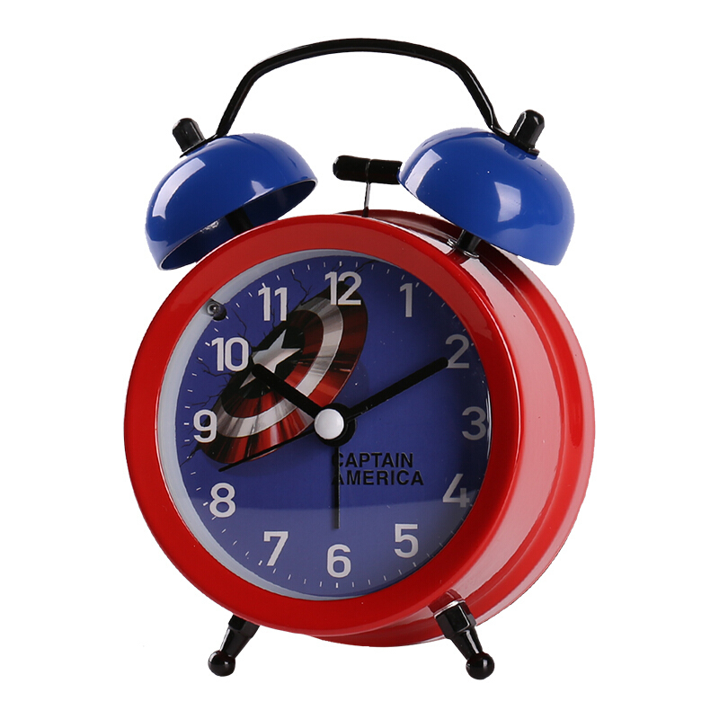迪士尼disney闹钟儿童电子静音小夜灯漫威个性懒人钟学生钟卧室床头