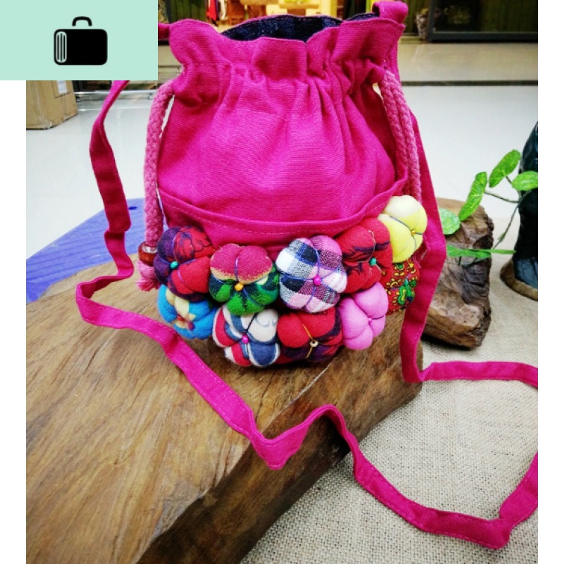 云南民族风手工可爱南瓜包小包包女休闲零钱包拎包斜挎包NEW LAKE高清大图