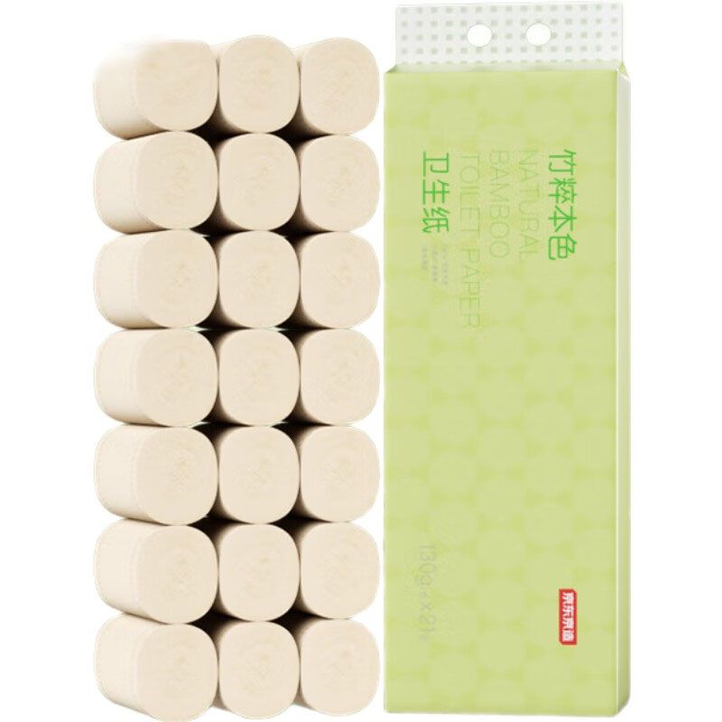 京东京造竹粹本色 无芯卷纸130g*21卷提装【5层加厚】卫生纸卷筒纸厕纸