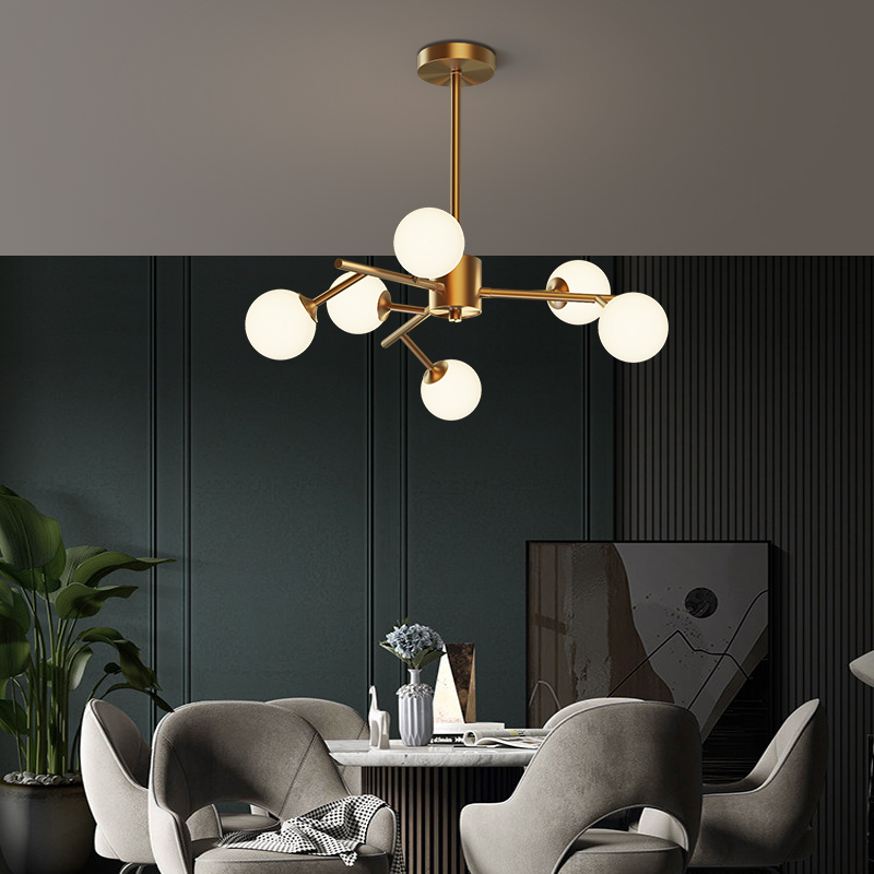 VVS 全铜网红2022新款客厅吊灯[董璇明星代言]北欧现代简约led客厅吊灯创意个性餐厅卧室灯网红轻奢全铜魔豆灯具视频介绍_VVS 全铜网红 ...