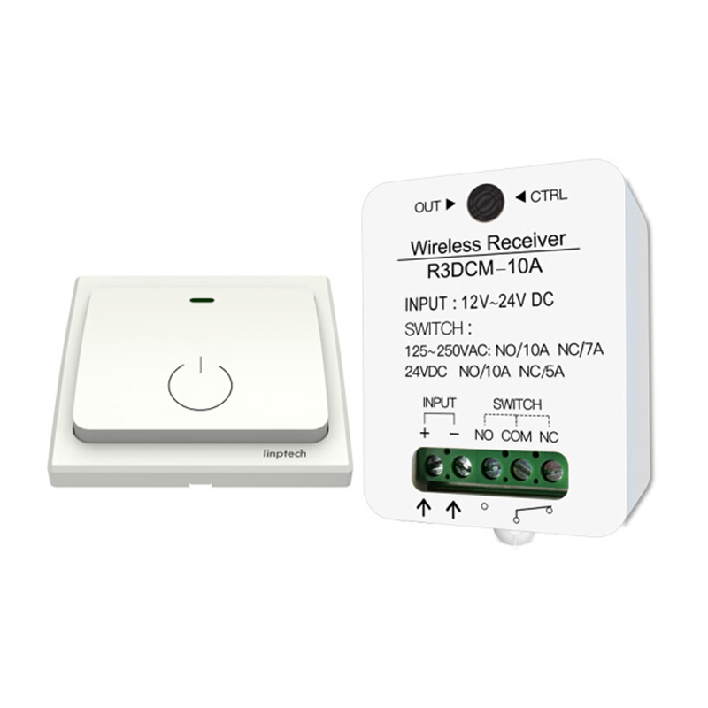 领普科技(linptech)无线遥控门禁开关 30米门禁遥控器无线开关双路继电器信号输出门铃门禁一拖一遥控门禁开门器