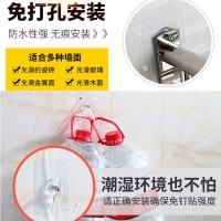 厕所置物架卫生间洗手间浴室2层双层不锈钢304挂毛巾架免打孔壁挂波迷娜BOMINA