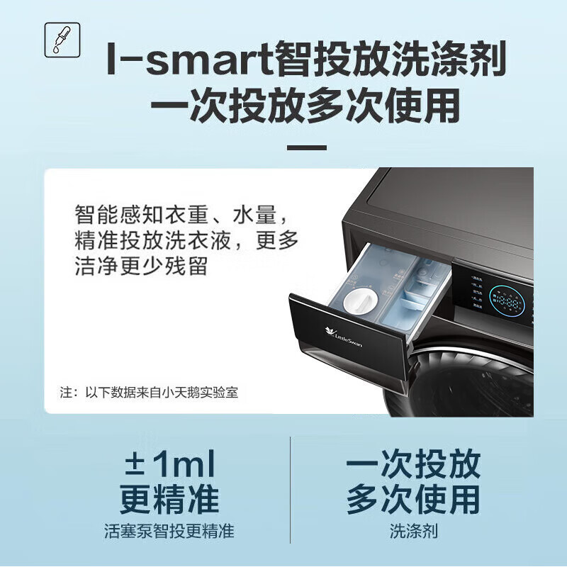 小天鹅(LittleSwan)洗烘一体滚筒洗衣机10公斤 水魔方小钢炮UDC净泡TD100VC189MUIT