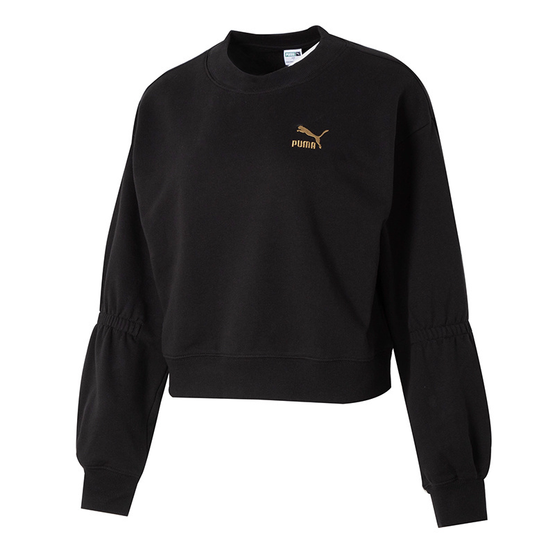 彪马(PUMA)卫衣女装新款时尚休闲运动服宽松舒适上衣圆领套头衫625251-01 ZP