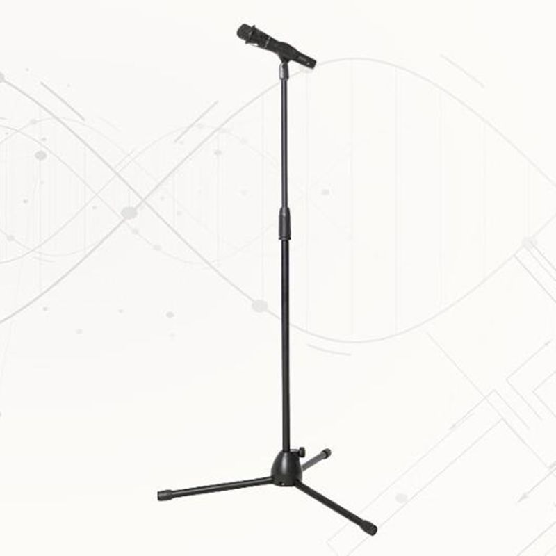 金属落地加重麦架防踩麦克风支架舞台三角话筒架落地式支架手机架单