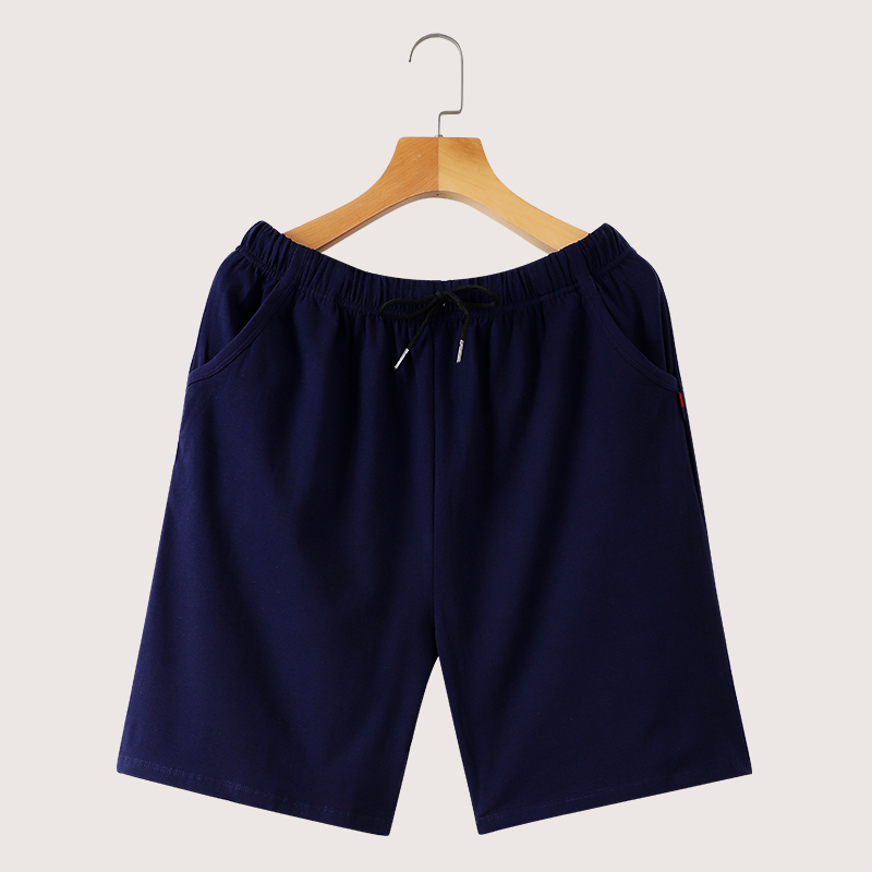 纯棉家居裤休闲中老年人亲肤夏季爸爸男士沙滩短裤睡裤肥胖加大码