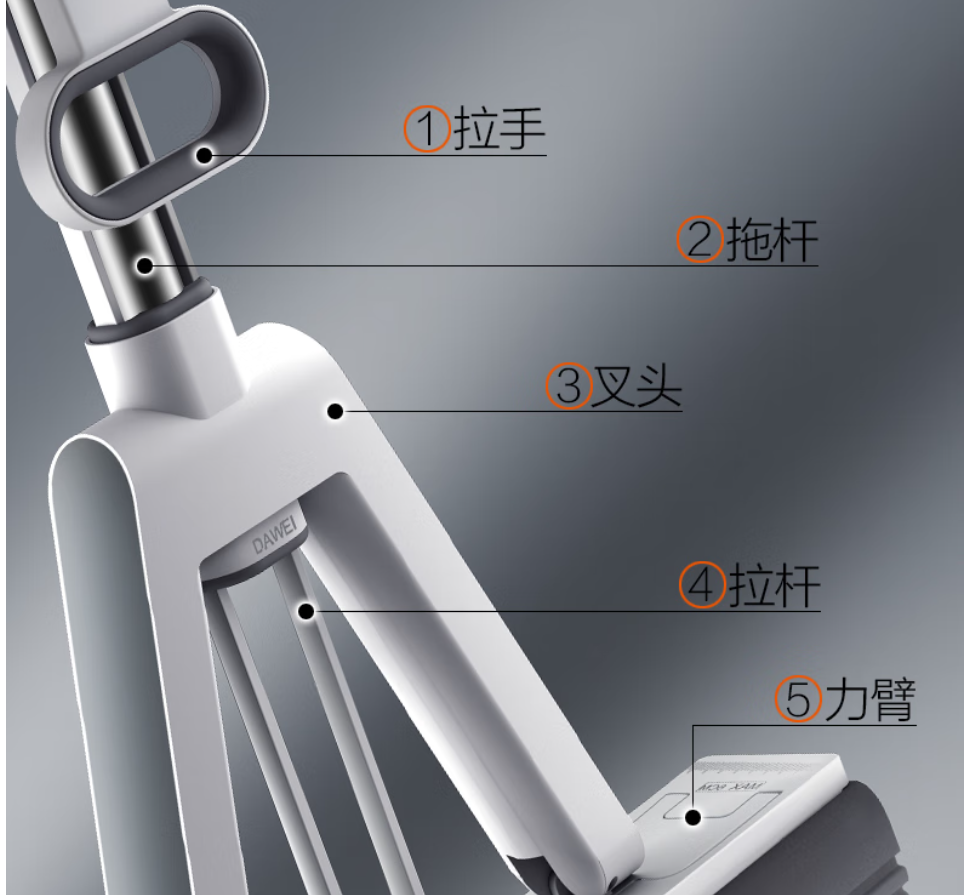 大卫国产旋转强力拖把塑料材质客厅清洁神器高效去污设计高清大图