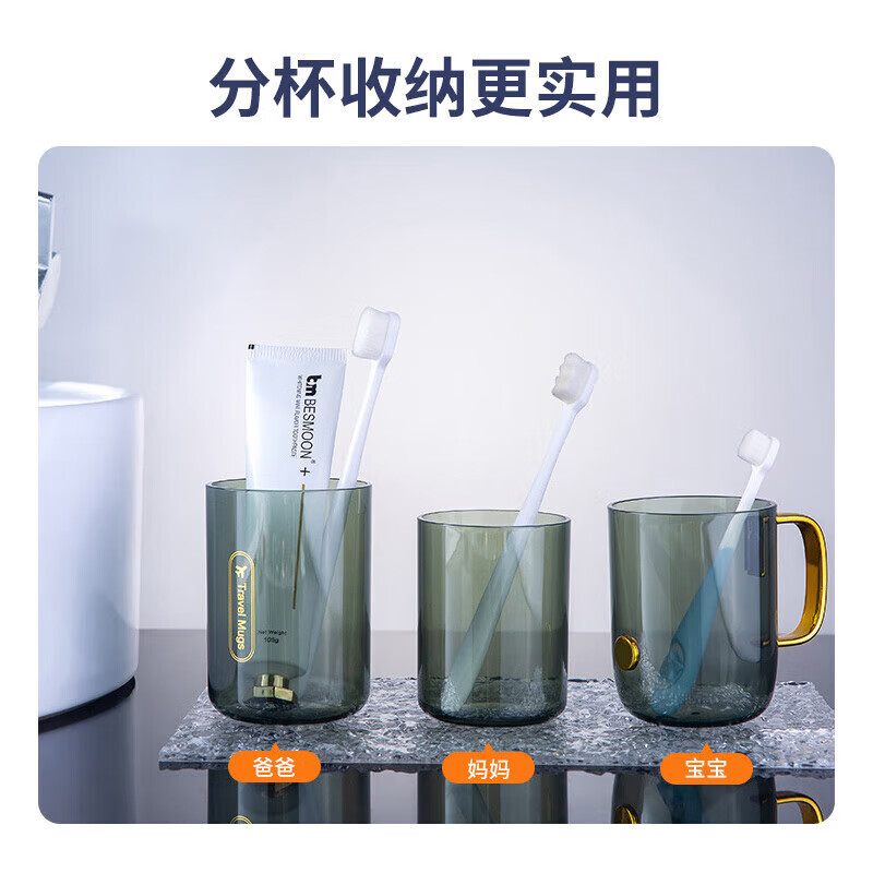 四万公里旅行洗漱杯刷牙杯便携牙刷杯子漱口杯牙缸牙膏收纳牙具盒SW7605高清大图