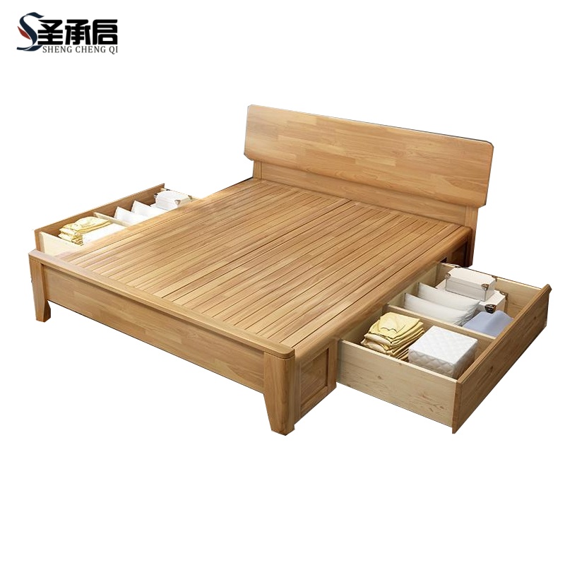 圣承启 储物床 1.35米宽张高清大图