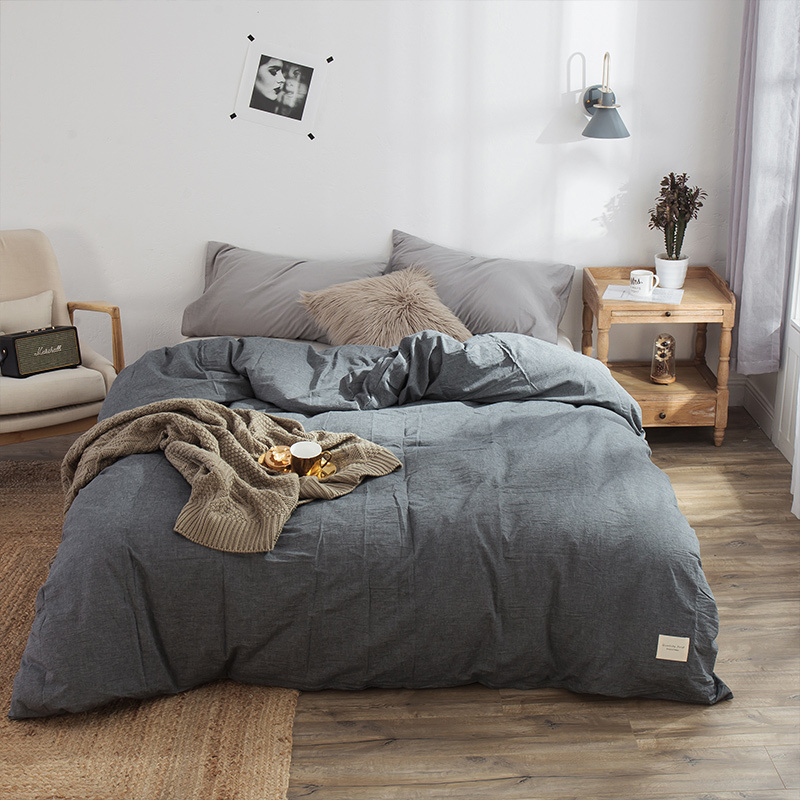 美帮汇水洗棉被套单件被芯套全棉单人1.5米学生宿舍夏季双人1.8色旅行高清大图