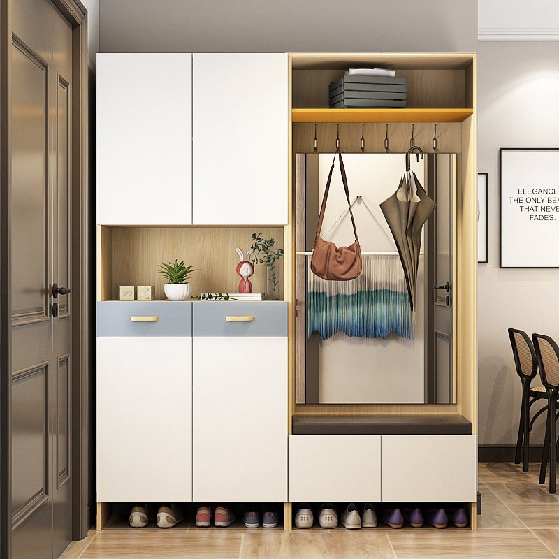 入户玄关柜进口鞋柜闪电客衣帽柜一体家用简约大容量多组合厅柜16米