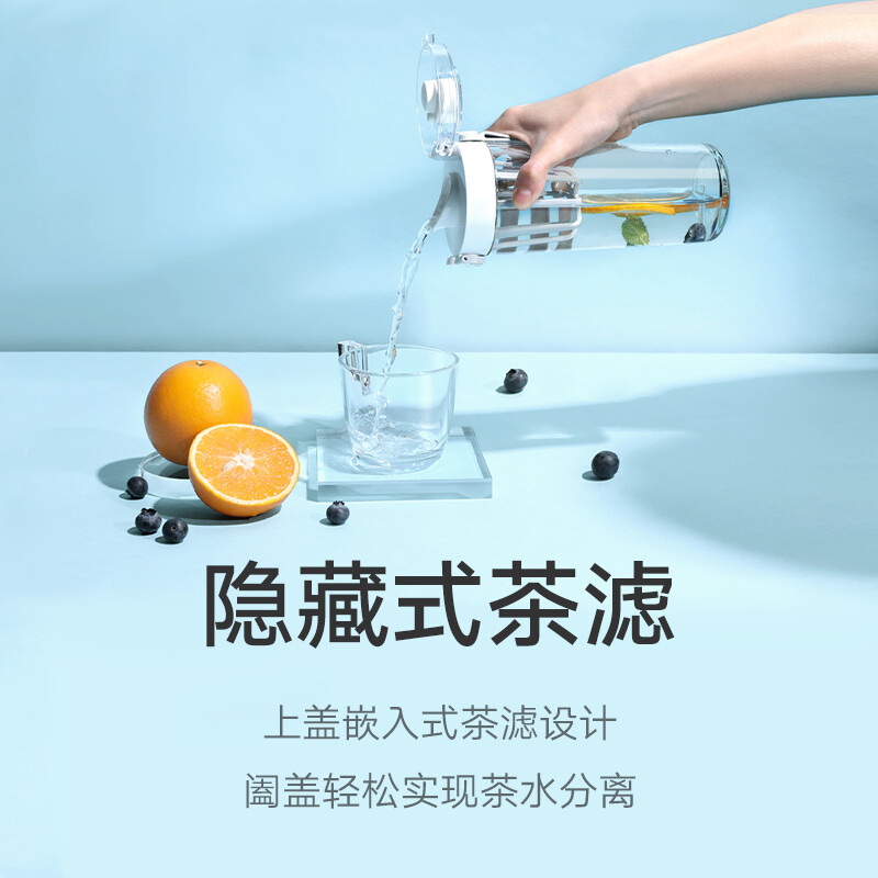 米家Tritan水杯 600ml大容量运动水杯含茶滤水杯茶杯茶具高清大图