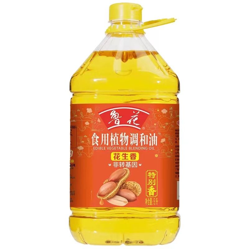 鲁花食用植物调和油5L*3(花生香)桶装家用食用油高清大图