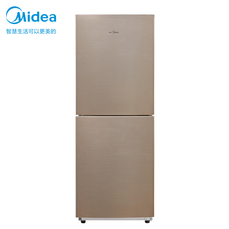 美的(Midea)166升家用双门冰箱风冷无霜大冷冻空间节能安静BCD-166WM爵士棕