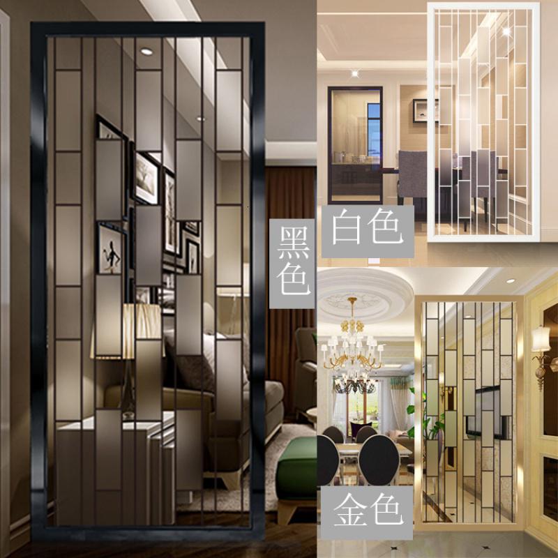 BONJEAN现代简约入户玄关干湿区隔断客厅屏风鞋柜采光工艺玻璃小户型折屏高清大图