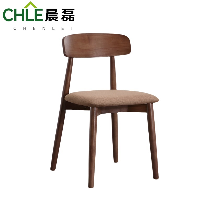 晨磊 靠背椅 43*49.5*81.5cm(棕色麻布) 把高清大图