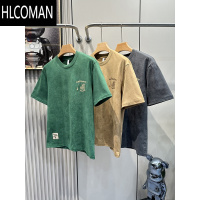 HLCOMAN短袖t恤男士宽松大码潮牌夏季2025新款衣服男款男装体恤