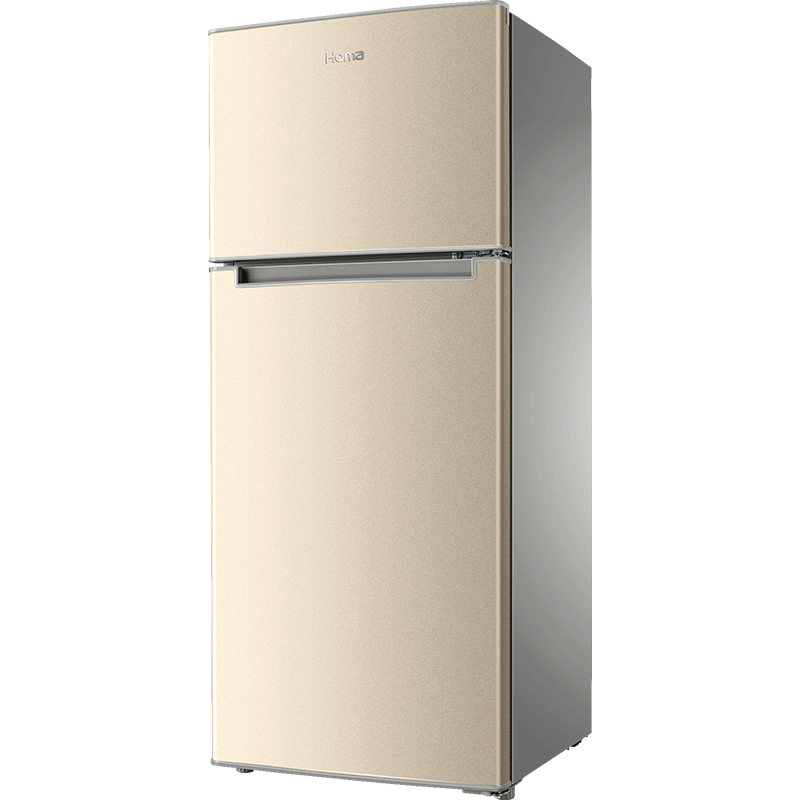 奥马homa130升双门冰箱家用租房办公室大冷藏双开门电冰箱小型冰箱bcd