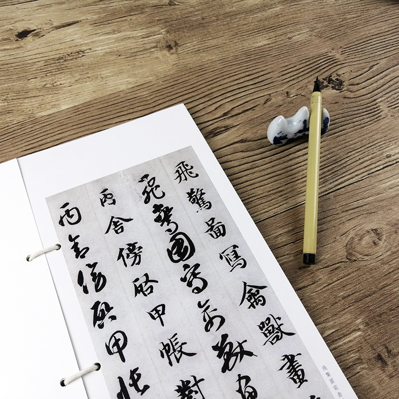 智永真草千字文 [正版]智永真草千字文墨迹 近距离临摹卡片碑帖丛刊高清原碑帖单片装帧便临摹简体旁注 中国碑帖名品教程 行