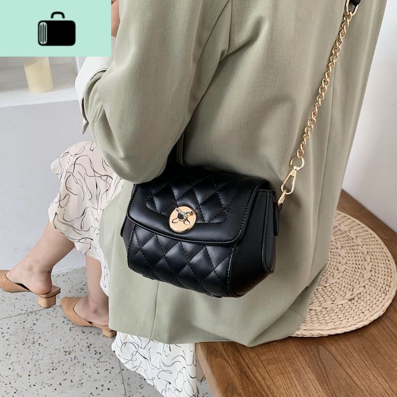 菱格链条小包包女包新款2020潮质感复古斜挎包夏天洋气休闲单肩包NEW LAKE女士单肩包图片
