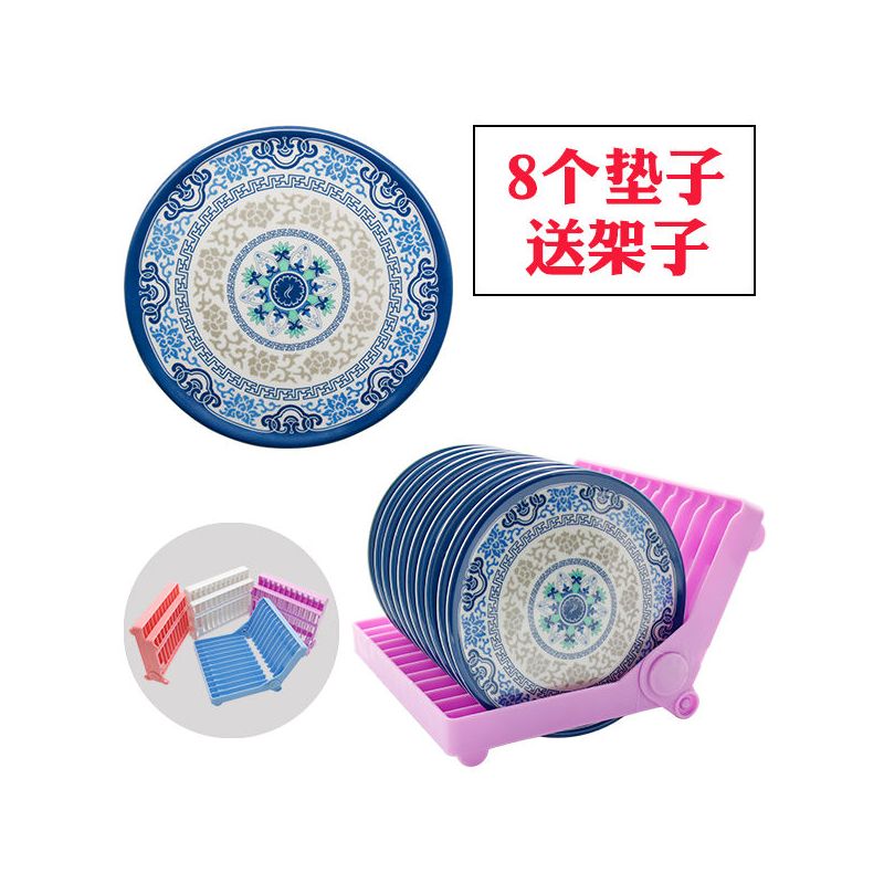 圆形密胺仿瓷隔热垫碗垫家用防烫垫砂锅垫杯垫西餐垫餐桌垫盘垫子