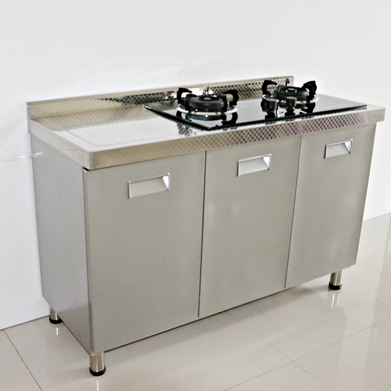 寻木匠不锈钢橱柜定做整体304简易农村厨房带水灶台移动式多功能