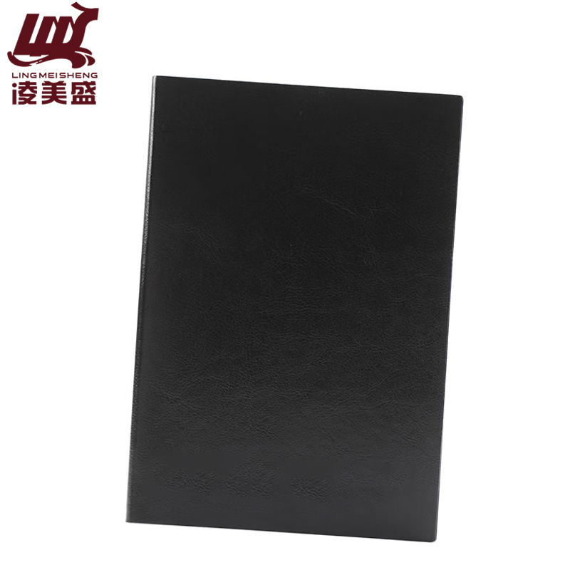 凌美盛 皮面B5商务笔记本 80克米黄纸17.3*24.6cm 118张236页 18-80-1黑色/本高清大图