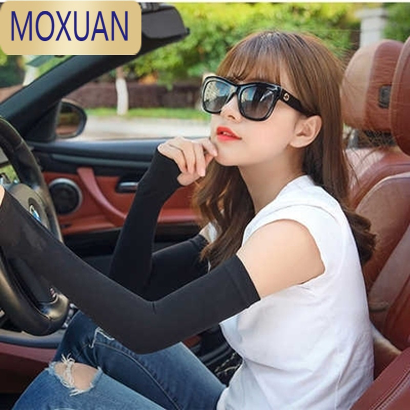 MOXUAN防晒手套护臂套袖女夏季冰丝手臂袖子薄款开车冰爽袖套男