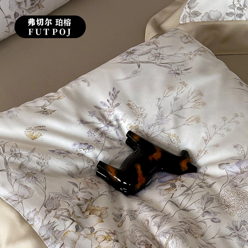 弗切尔珀榕 60S莱赛尔数码印花花韵夏被四件套高清大图
