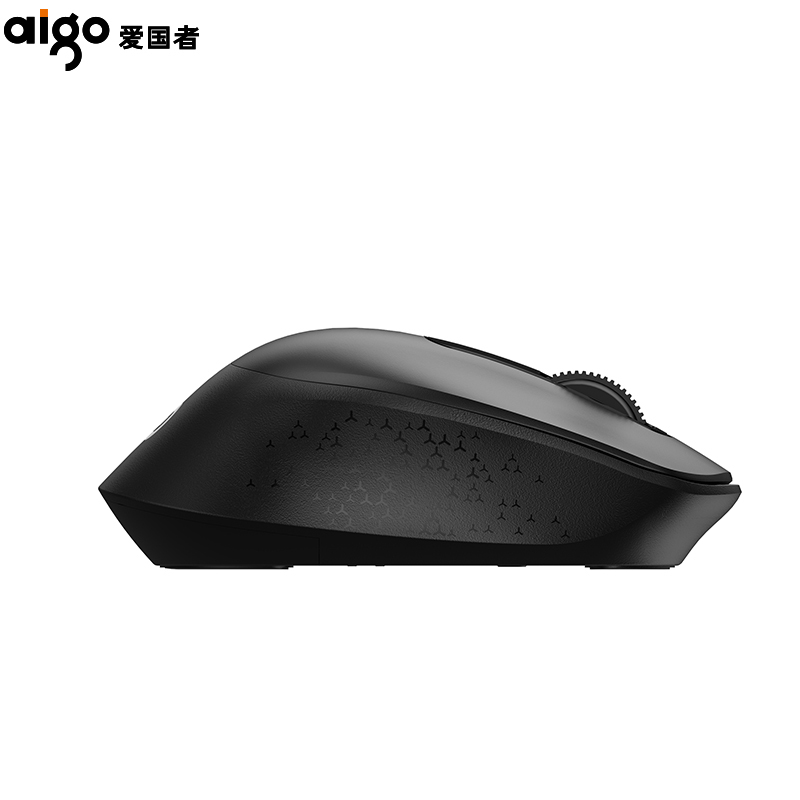 爱国者(aigo)M32黑色鼠标 无线鼠标 办公鼠标 安静鼠标 右手鼠标 超薄便携笔记本IPAD通用无线 黑色