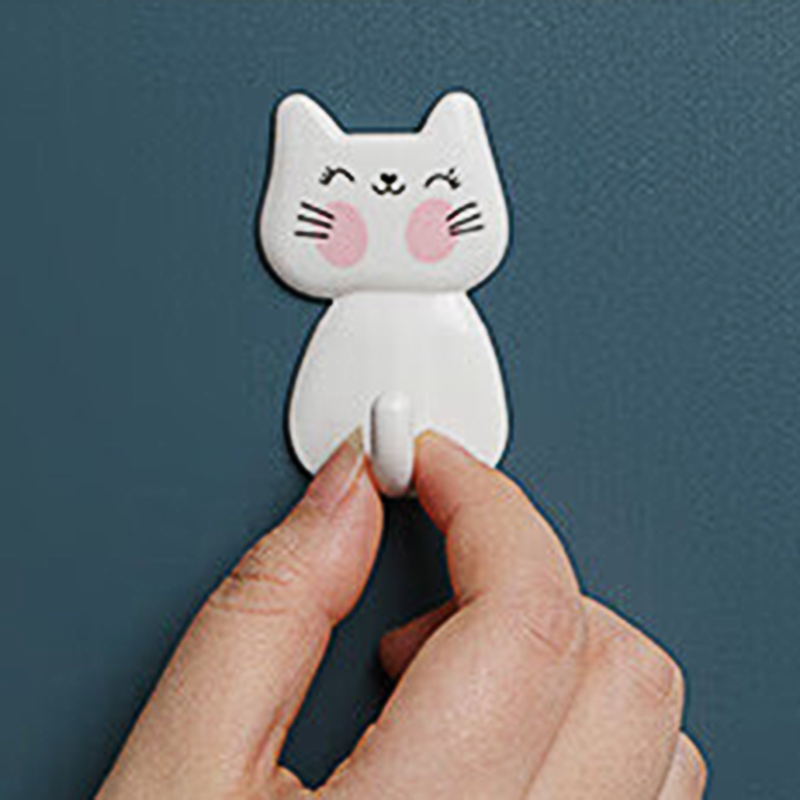 茶花(CHAHUA) 993013 小猫强力粘钩 5.8*3.6cm 10个/组(单位:组)颜色随机高清大图