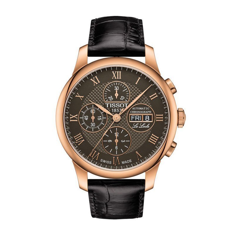 天梭(tissot)瑞士手表 经典力洛克系列 皮带机械商务 机械表男表t006.