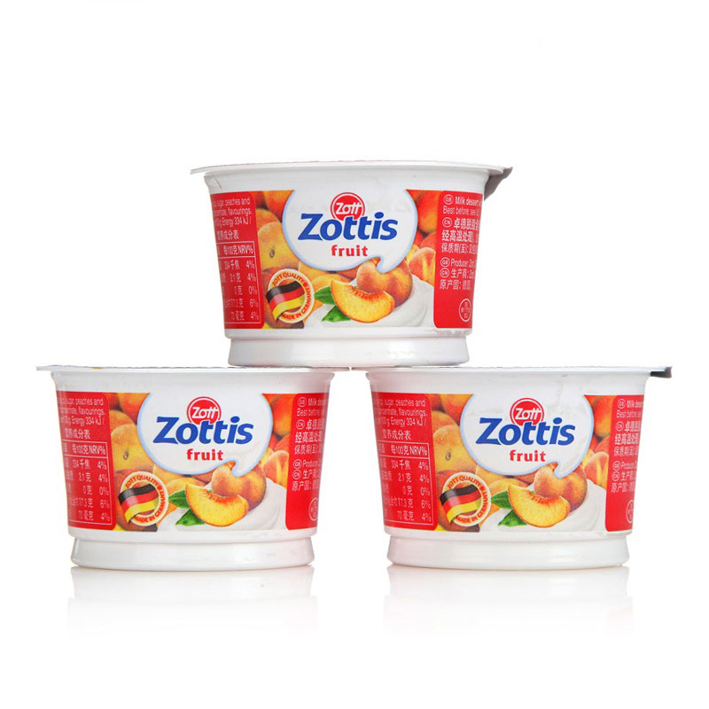 zott卓德脱脂含乳饮品（水蜜桃口味）100g*20杯 德国进口