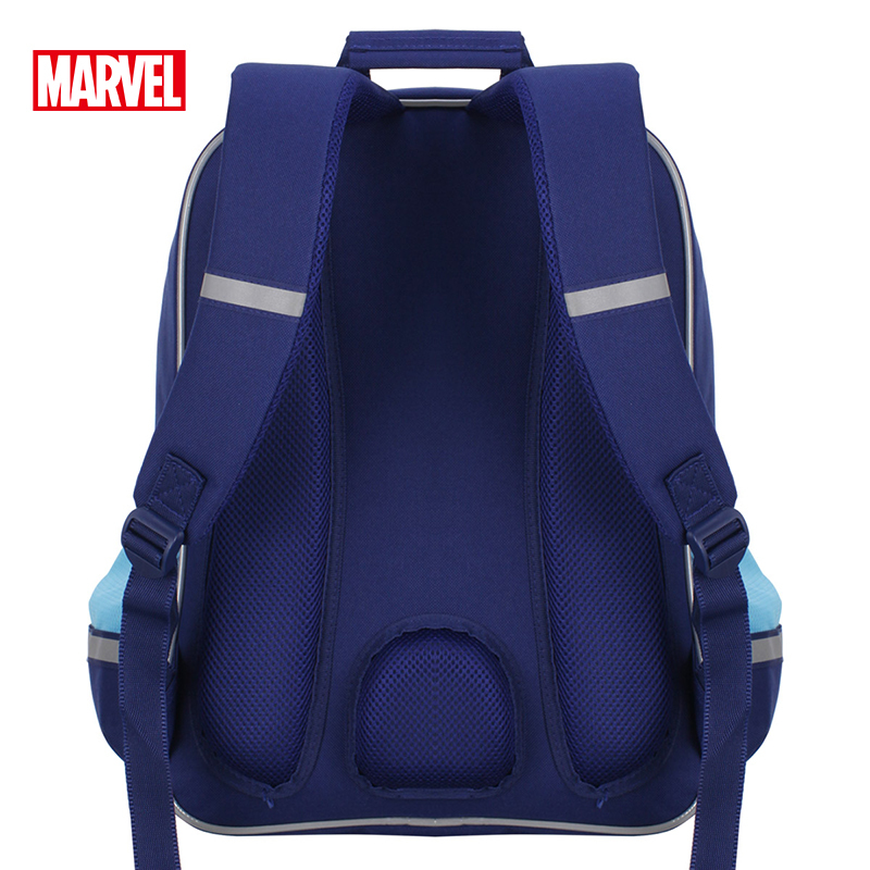 漫威(MARVEL)美国队长书包小学生 1-3年级儿童双肩背包 宝蓝 BA5257A