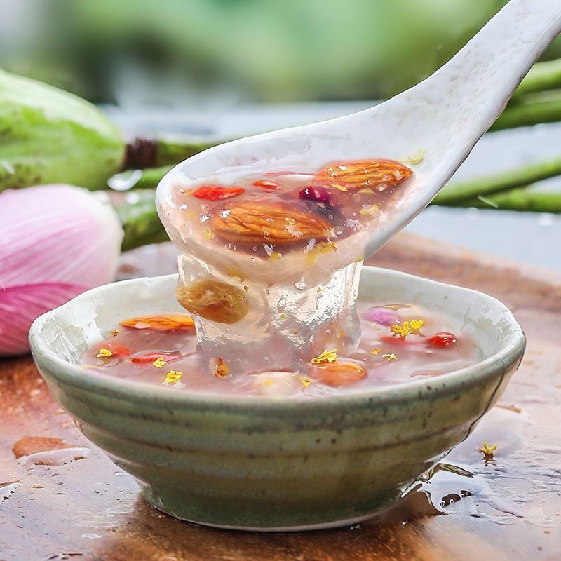 李子柒 桂花坚果藕粉3分钟美食 大粒坚果高颜值营养代餐