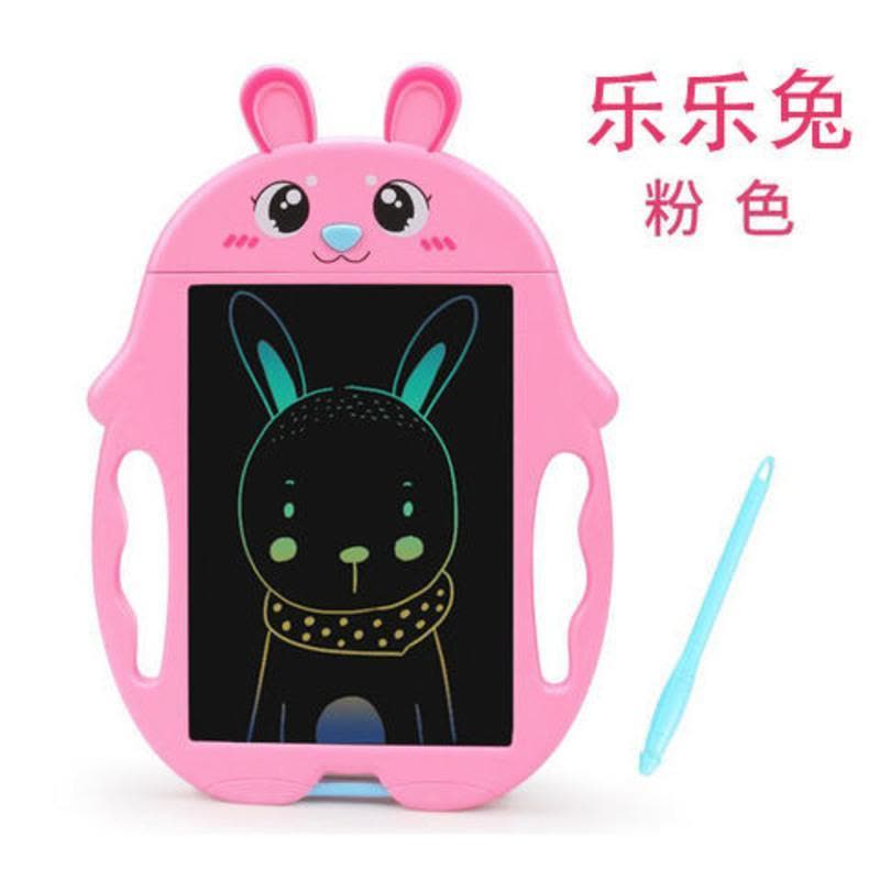 儿童家用画板液晶手写板小黑板电子磁性笔小学生涂鸦画画板写字板 美美猪(粉色)图片