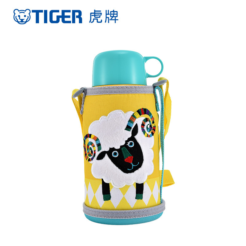 虎牌(tiger)304不锈钢真空儿童保温杯 MBR-S06G-Y保温保冷杯吸管杯一款两用水杯小绵羊款高清大图