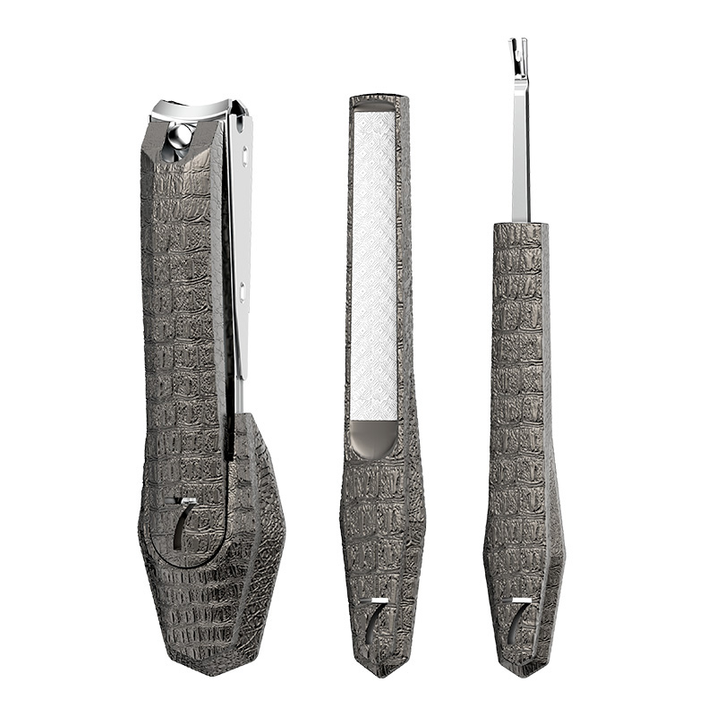 七素指甲剪套装三件套方便携带仿生鳄鱼系列Q1A377349