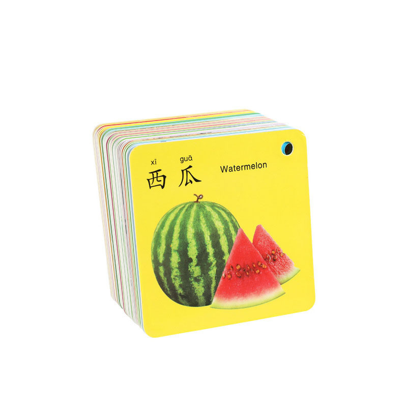 幼儿看图识物早教彩色认知卡片0-3岁学龄前儿童益智玩具识字卡片|自然识字基础款