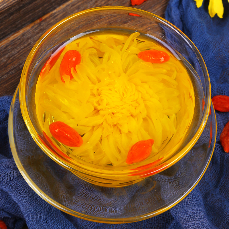 菊花茶金丝皇菊菊礼一朵一杯花茶徽州胎菊贡菊金银花茶叶礼盒装