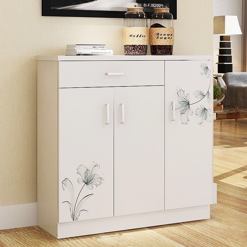 多功能仿实木鞋柜鞋架子简易厅柜口简易口鞋柜子木质玄关柜 90CM欣欣向荣(主图)图片