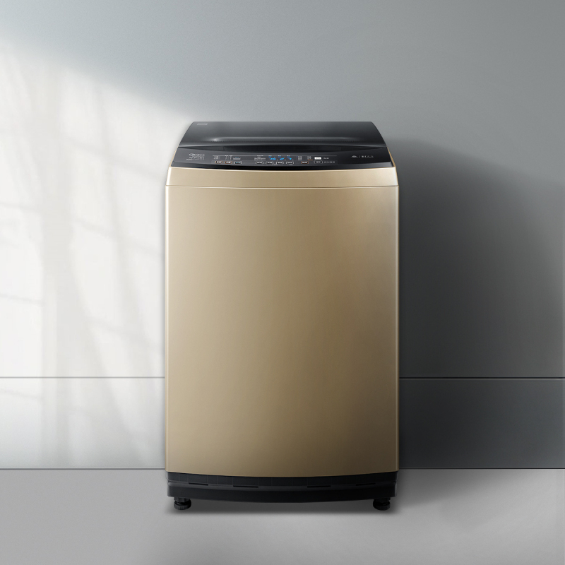 美的(Midea)MB120V50DQCG 12公斤大容量全自动波轮洗脱一体洗衣机 免清洗 直驱变频 家用摩卡金高清大图